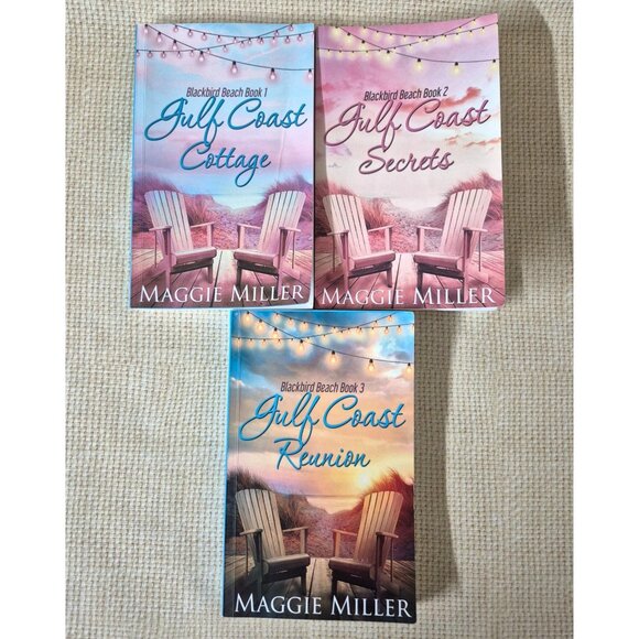 BLACKBIRD BEACH Books 1, 2, & 3 Gulf Coast Cottage Secrets Reunion Maggie Miller - Picture 1 of 10